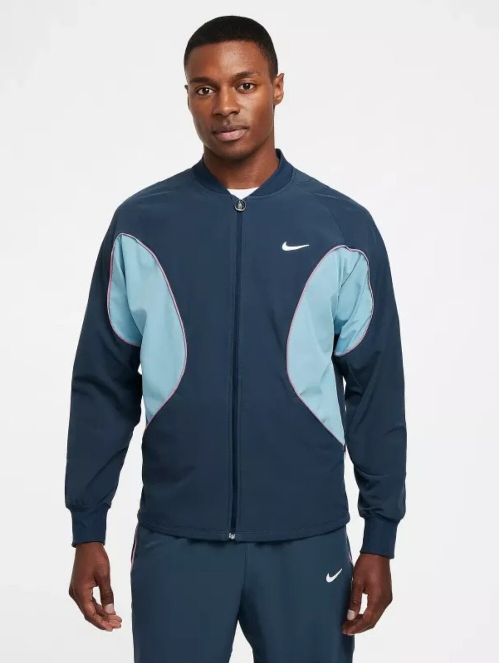 Nike Court Dri-FIT Advantage Men's Medium Tennis Jacket Blue FD5341-478 EUC